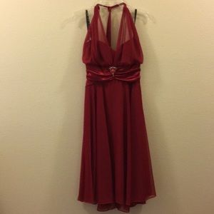 *SALE TODAY ONLY* David’s Bridal Red Halter Dress